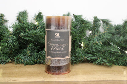 Cinnamon Swirl Ombre Pillar Candle