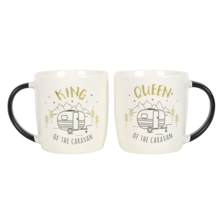 King and Queen Couples Caravan Mug Set 10.5cm