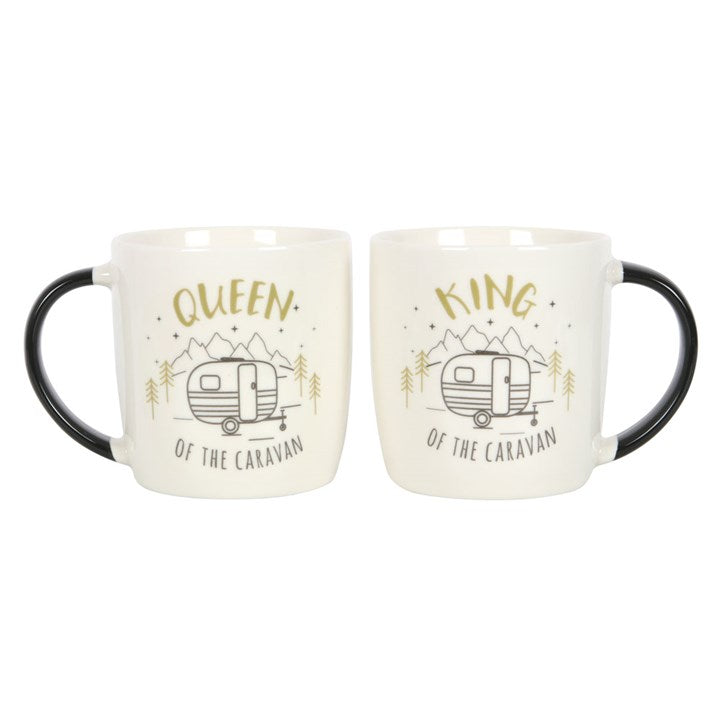 King and Queen Couples Caravan Mug Set 10.5cm