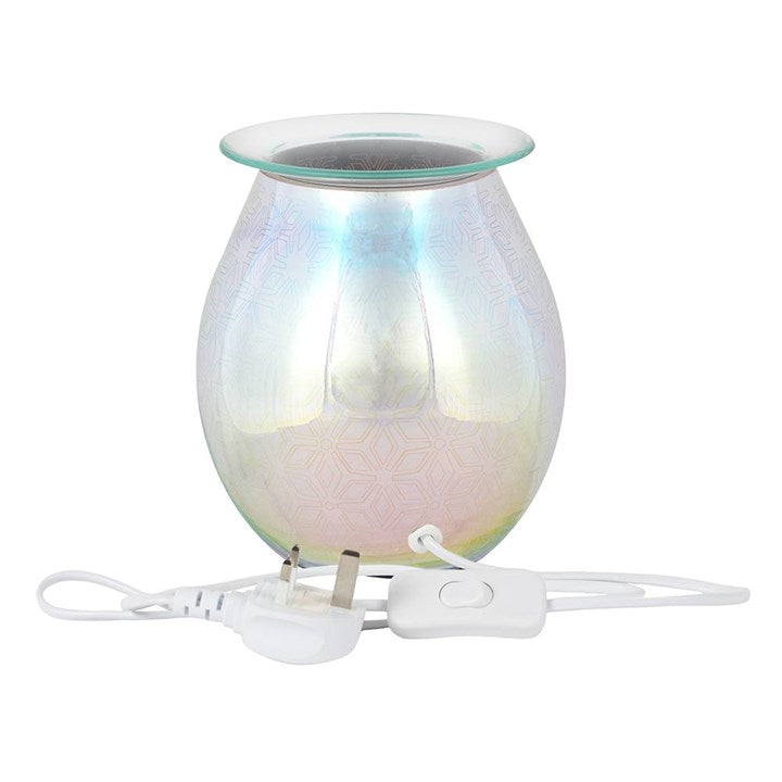 3D Geometric Flower Light Up Electric Oil Burner 14cm