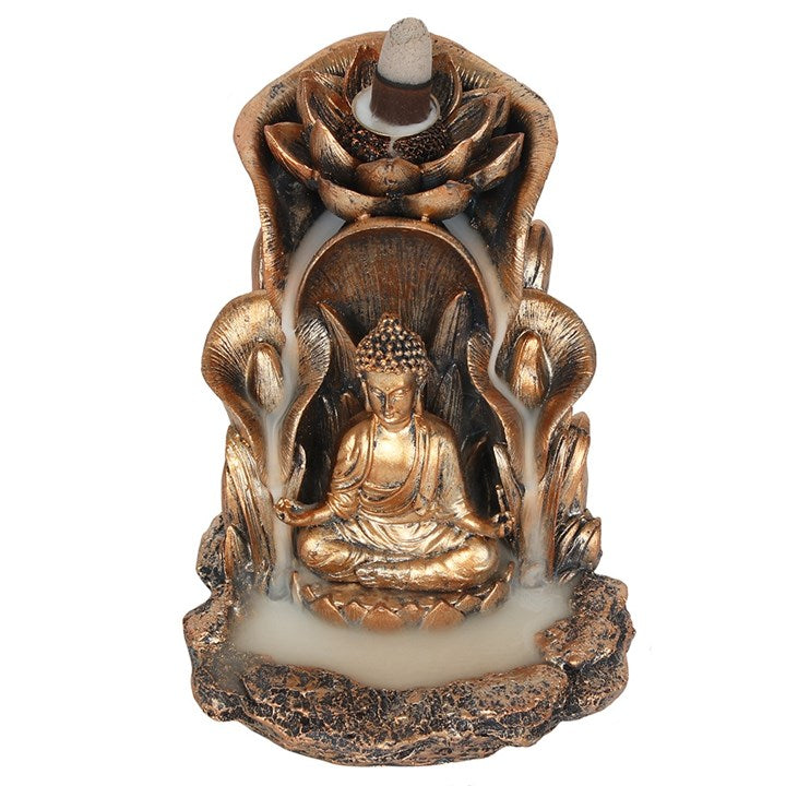 Bronze Buddha Backflow Incense Burner 13.5cm