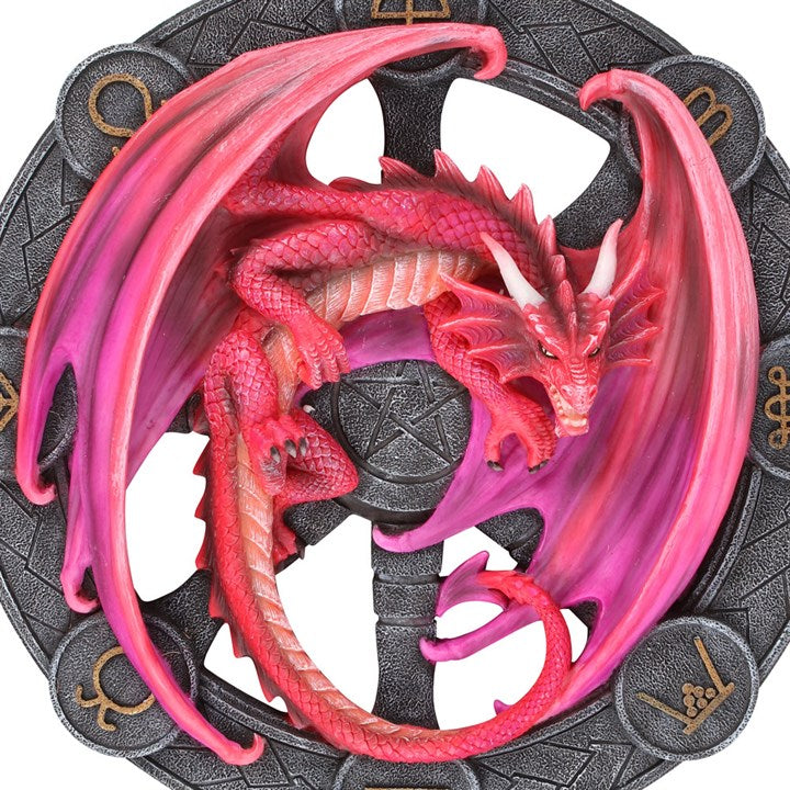 Lammas Dragon Resin Wall Plaque by Anne Stokes 27cm