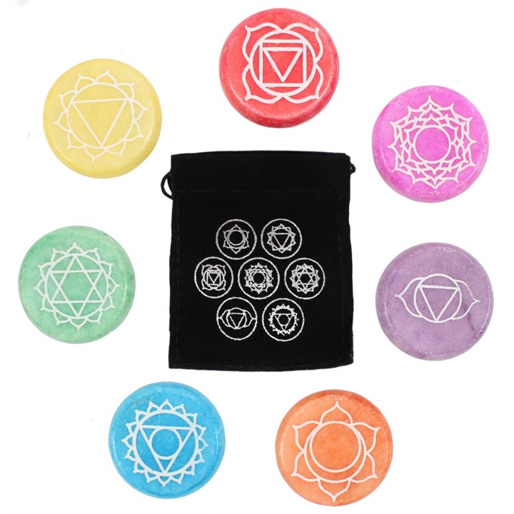 Set of 42 Chakra Meditation Stones 5.5cm