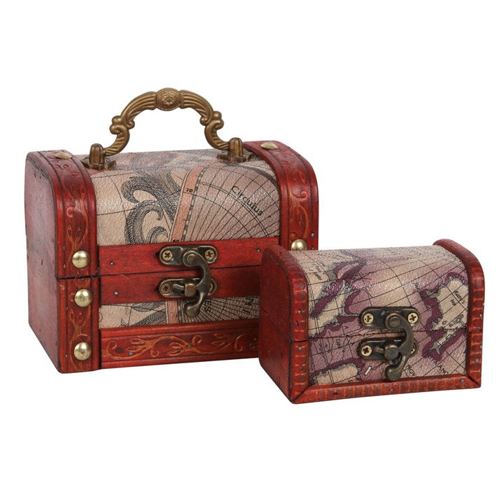Set of 2 Map Chests 12cm
