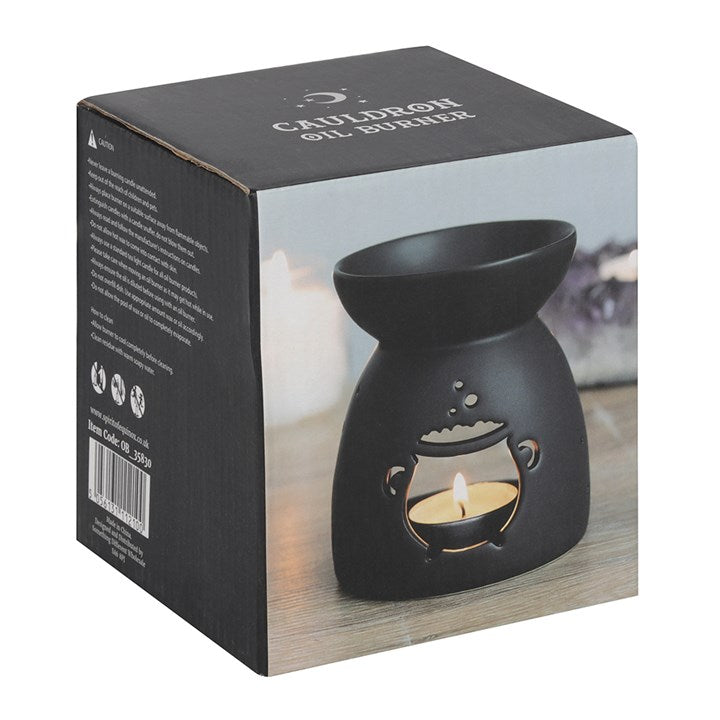 Black Cauldron Cut Out Oil Burner 12.5cm