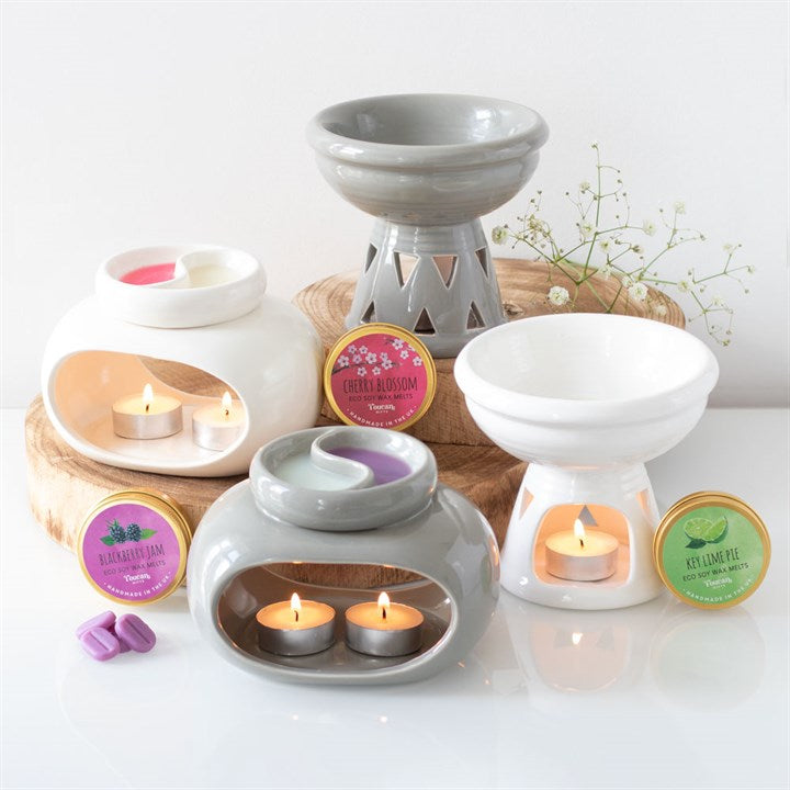 Off White Double Oil Burner 14cm