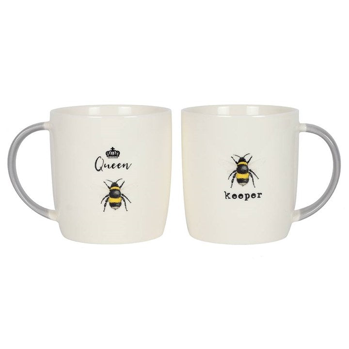 Queen Bee and Bee Keeper Mug Set 9cm