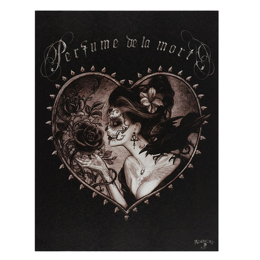 19x25cm Perfume de la Mort Canvas Plaque by Alchemy