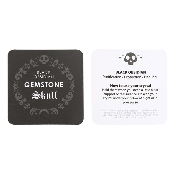 Black Obsidian Crystal Skull 3cm