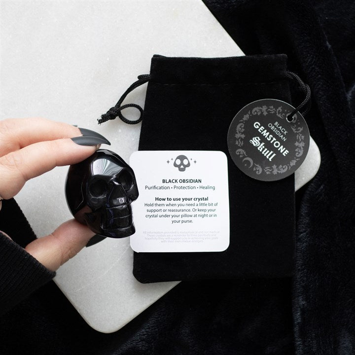 Black Obsidian Crystal Skull 3cm