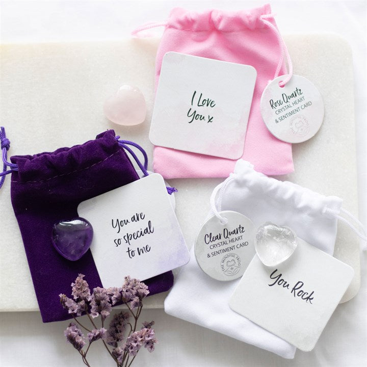 Set of 24 Lucky Crystal Hearts in Display