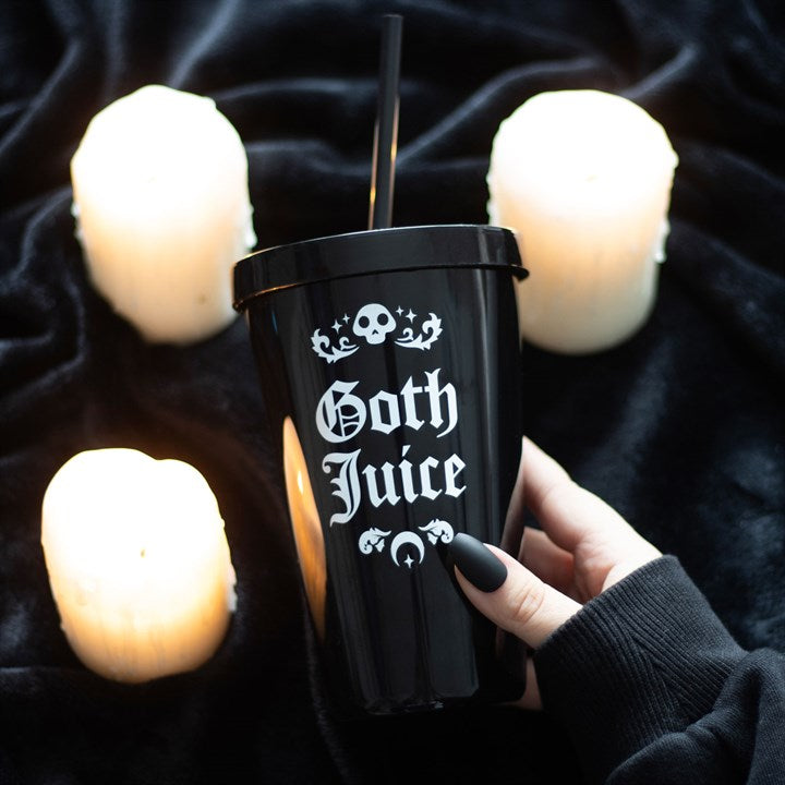 Goth Juice Plastic Tumbler with Straw 23.5cm