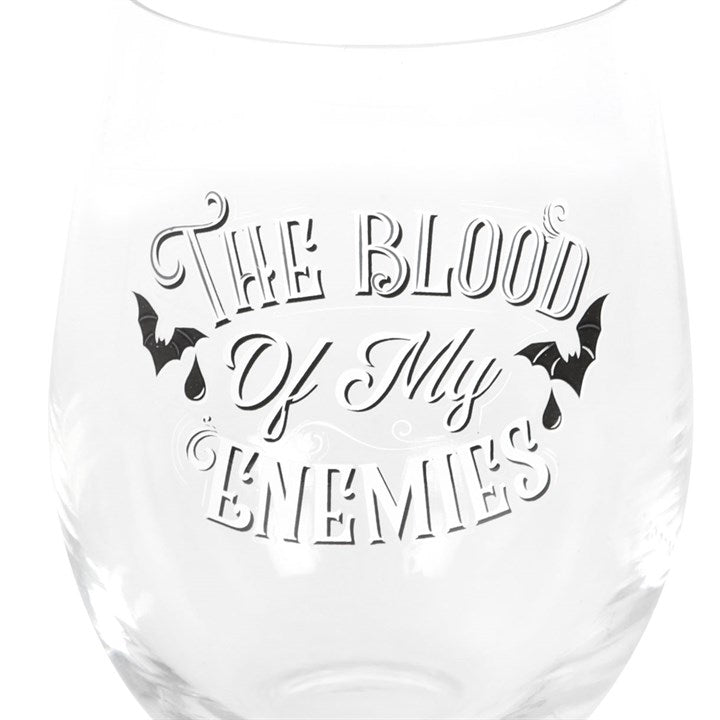 Blood Of My Enemies Stemless Wine Glass 12cm