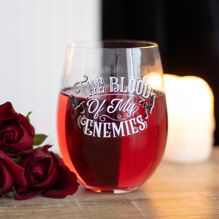 Blood Of My Enemies Stemless Wine Glass 12cm