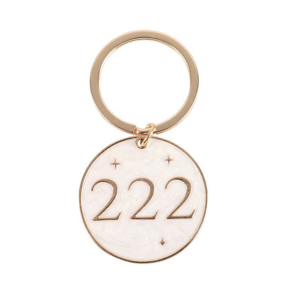 222 Angel Number Keyring