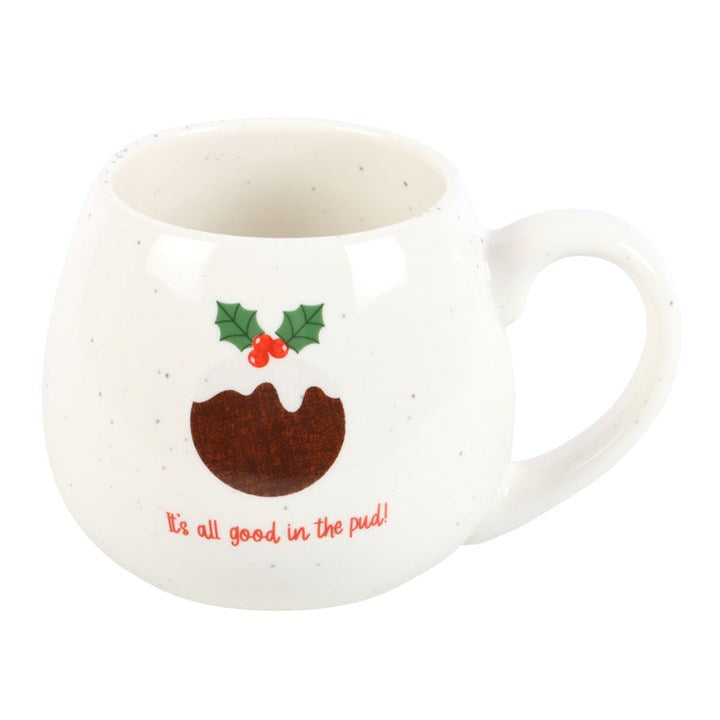 All Good in the Pud Rounded Christmas Mug 9.5cm