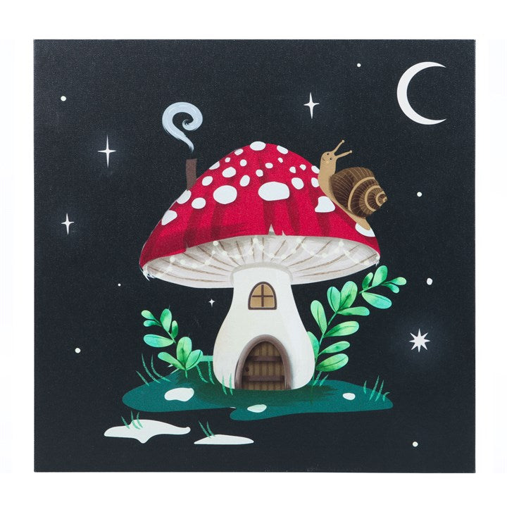 Gnome Sweet Gnome Light Up Canvas Plaque 30cm