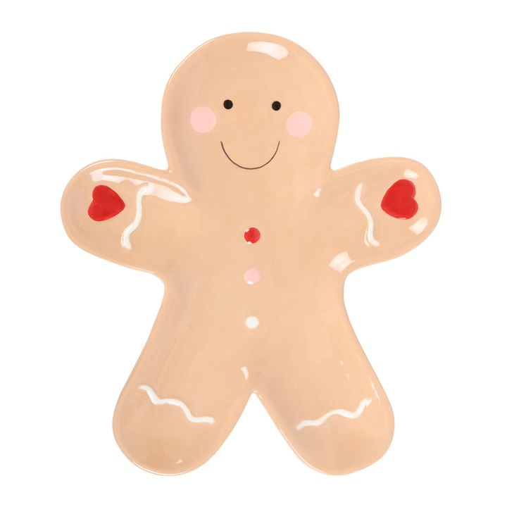 Gingerbread Man Ceramic Serving Plate 21cm