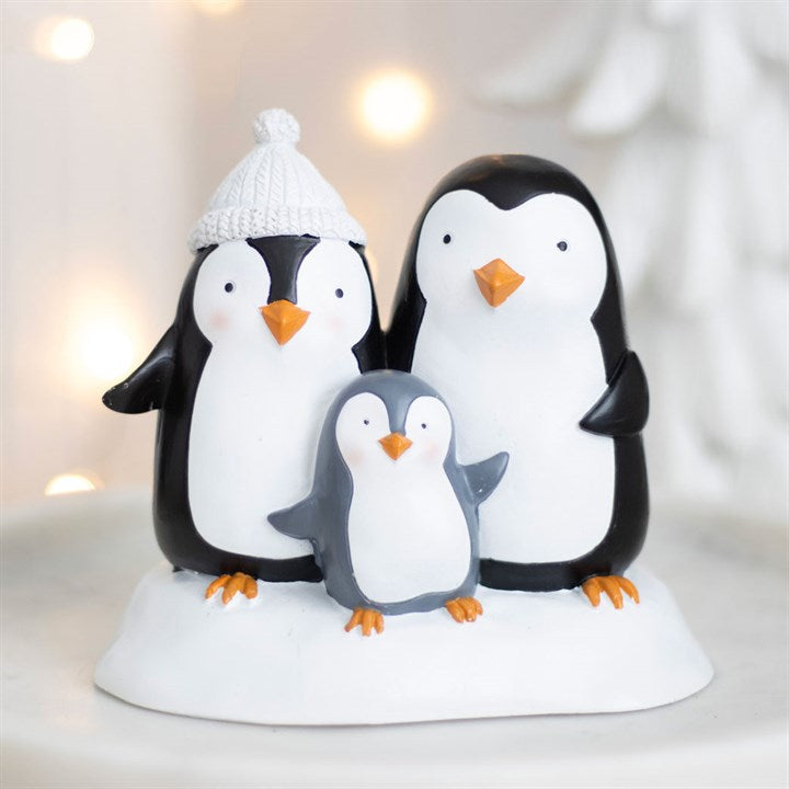 Penguin Family Resin Ornament 13cm