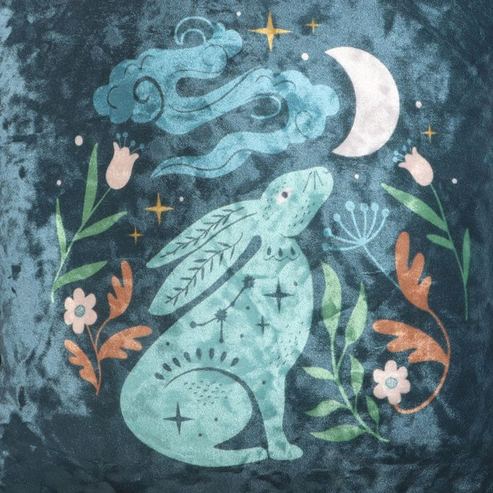 35cm Square Midnight Hare Cushion 35cm