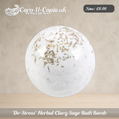'De-Stress' Herbal Clary Sage Bath Bomb Ad 1