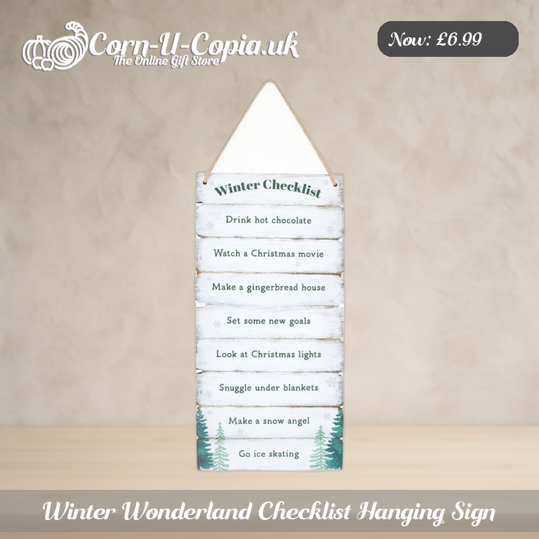 Winter Wonderland Checklist Hanging Sign Ad 1