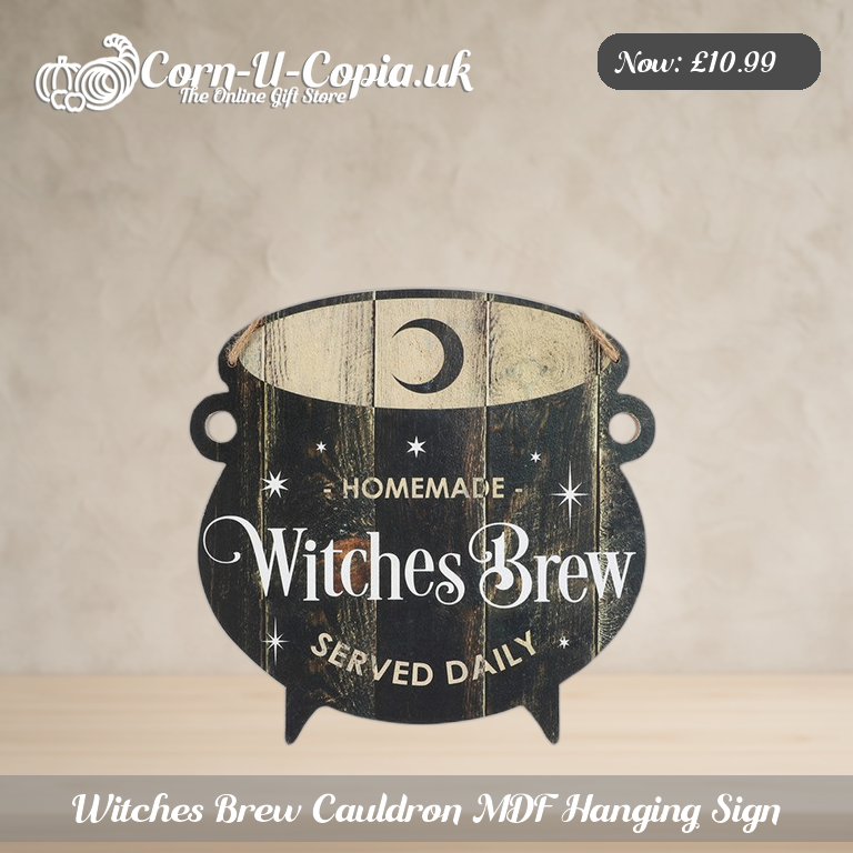Witches Brew Cauldron MDF Hanging Sign Ad 1