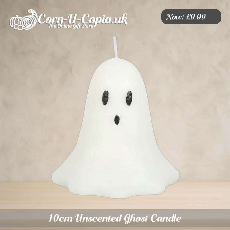 10cm Unscented Ghost Candle Ad 1