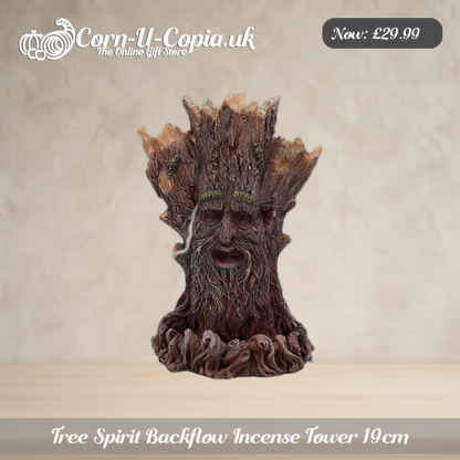 Tree Spirit Backflow Incense Tower 19cm Ad 1