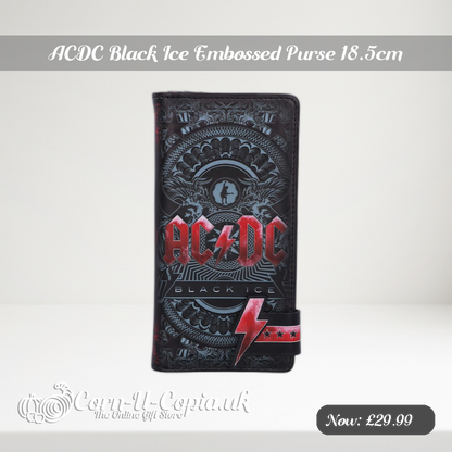 ACDC Black Ice Embossed Purse 18.5cm Ad 2