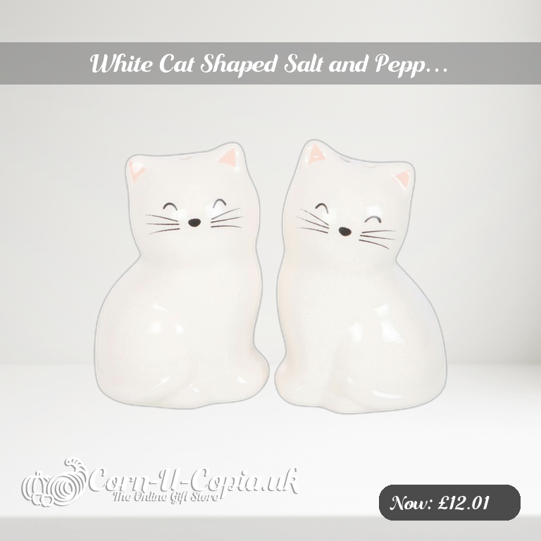 White Cat Shaped Salt and Pepp… Ad 2
