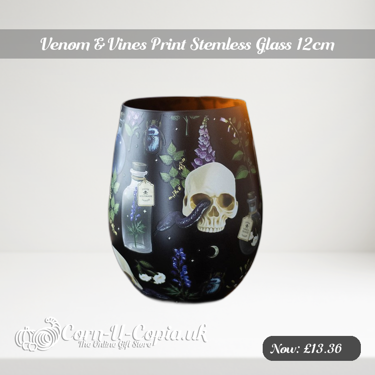 Venom & Vines Print Stemless Glass 12cm Ad 2