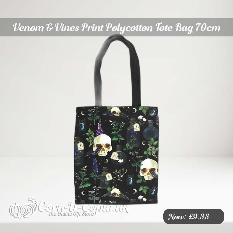 Venom & Vines Print Polycotton Tote Bag 70cm Ad 2