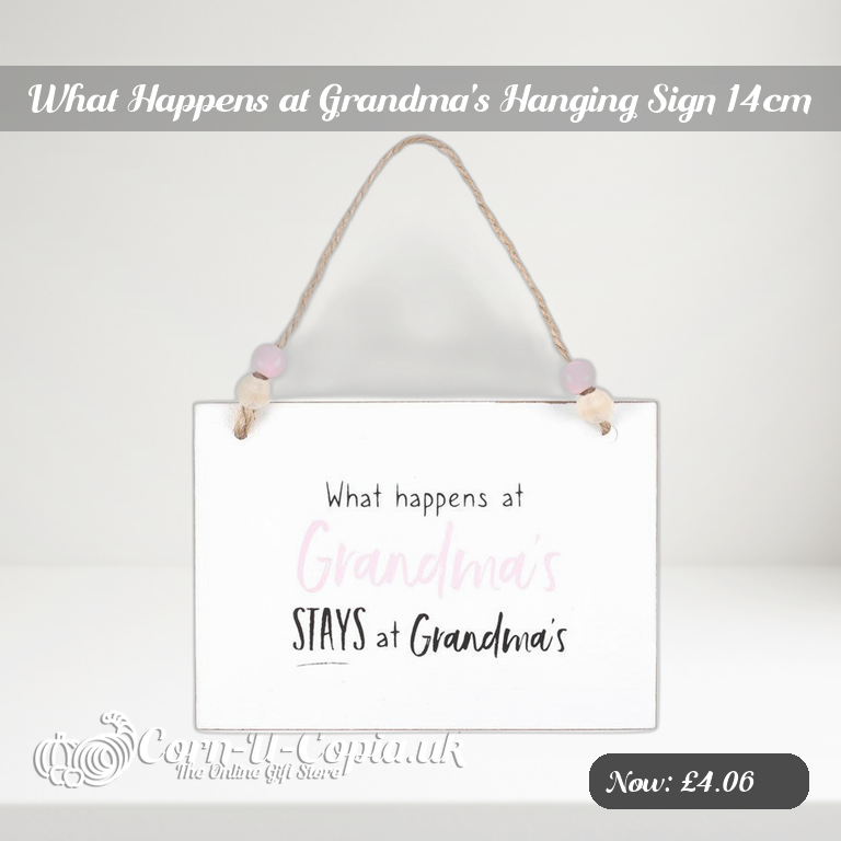 What Happens at Grandma's Hanging Sign 14cm Ad 2