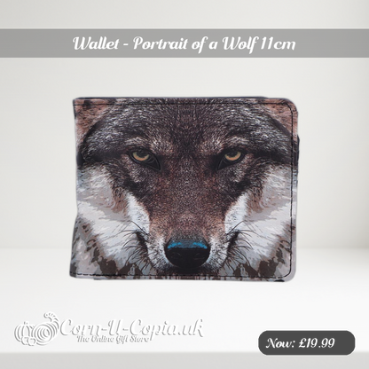 Wallet - Portrait of a Wolf 11cm Ad 2