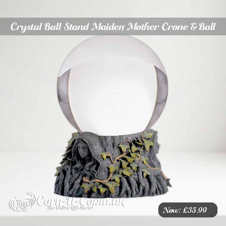 Crystal Ball Stand Maiden Mother Crone & Ball Ad 2