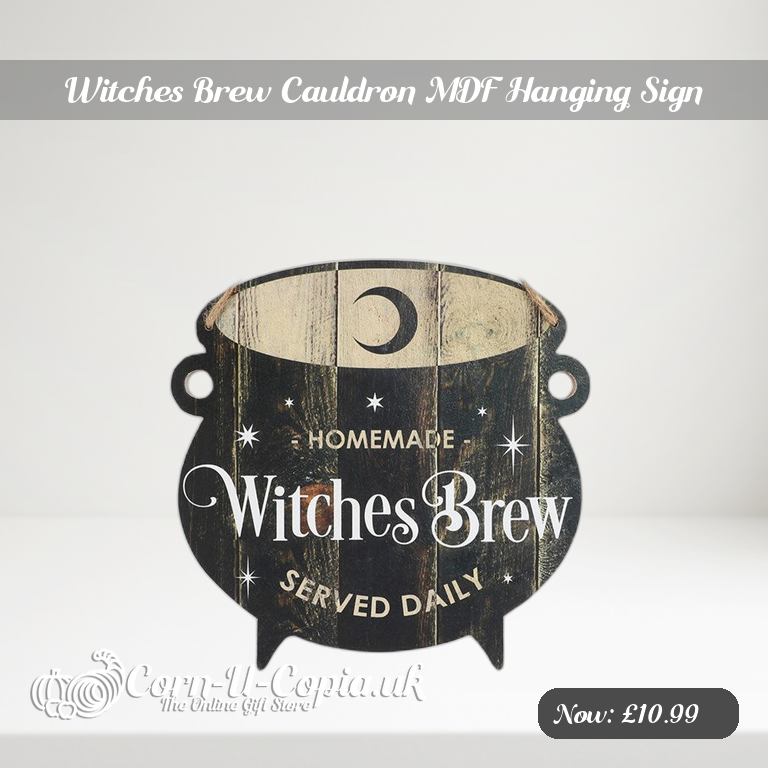 Witches Brew Cauldron MDF Hanging Sign Ad 2