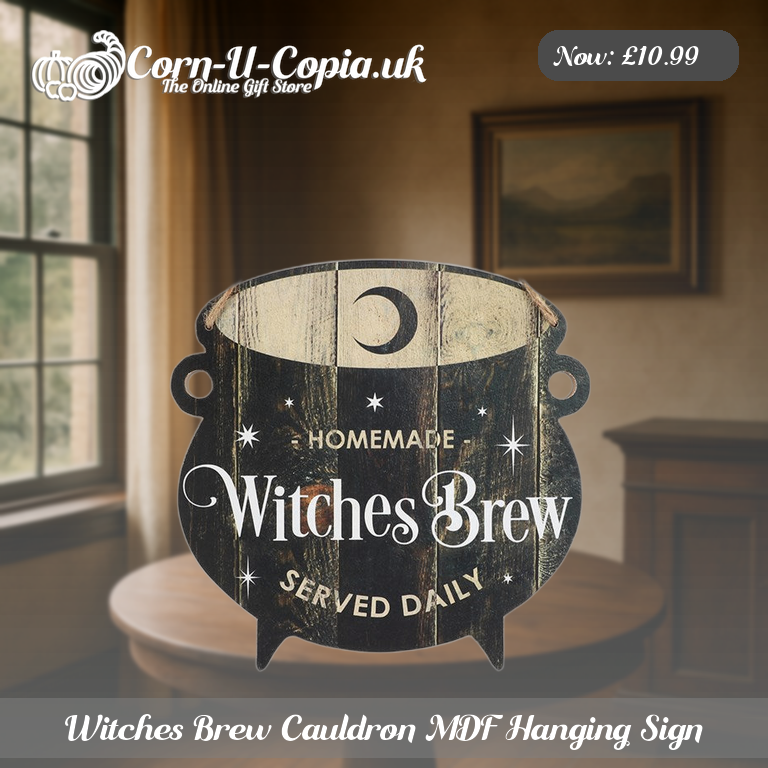 Witches Brew Cauldron MDF Hanging Sign Ad 3