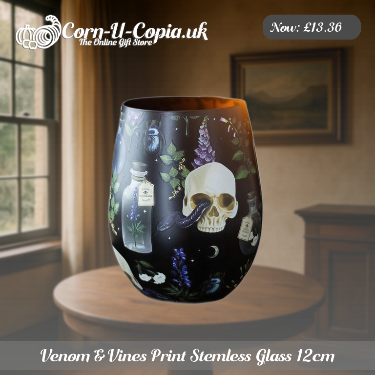 Venom & Vines Print Stemless Glass 12cm Ad 3
