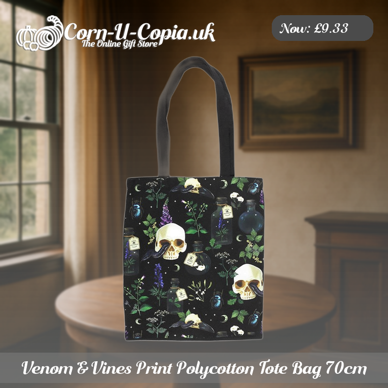 Venom & Vines Print Polycotton Tote Bag 70cm Ad 3