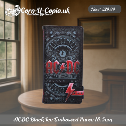 ACDC Black Ice Embossed Purse 18.5cm Ad 3