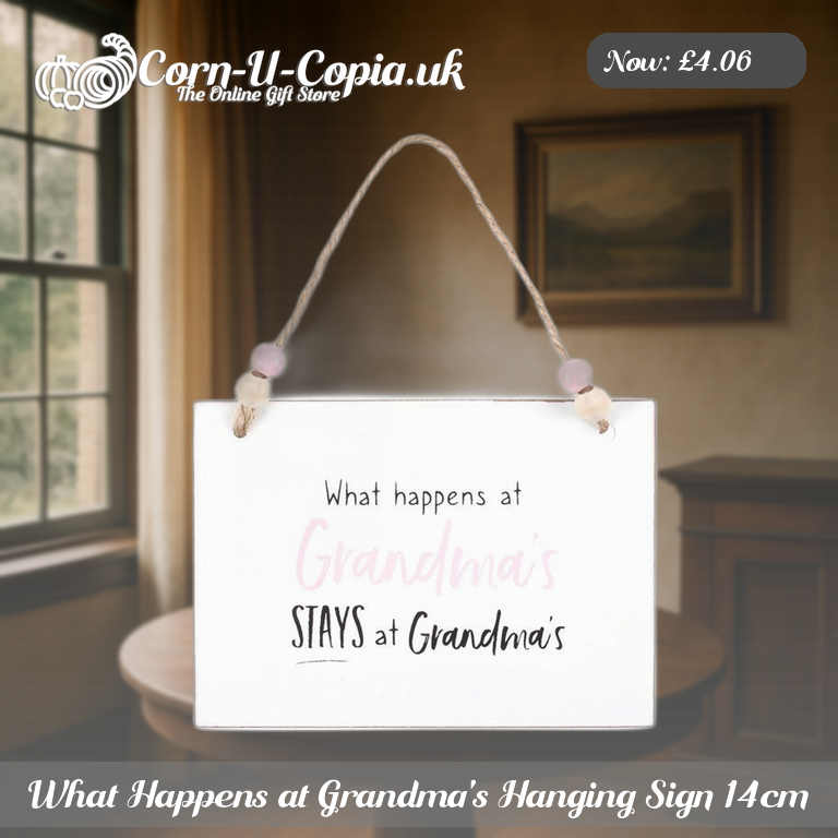 What Happens at Grandma's Hanging Sign 14cm Ad 3