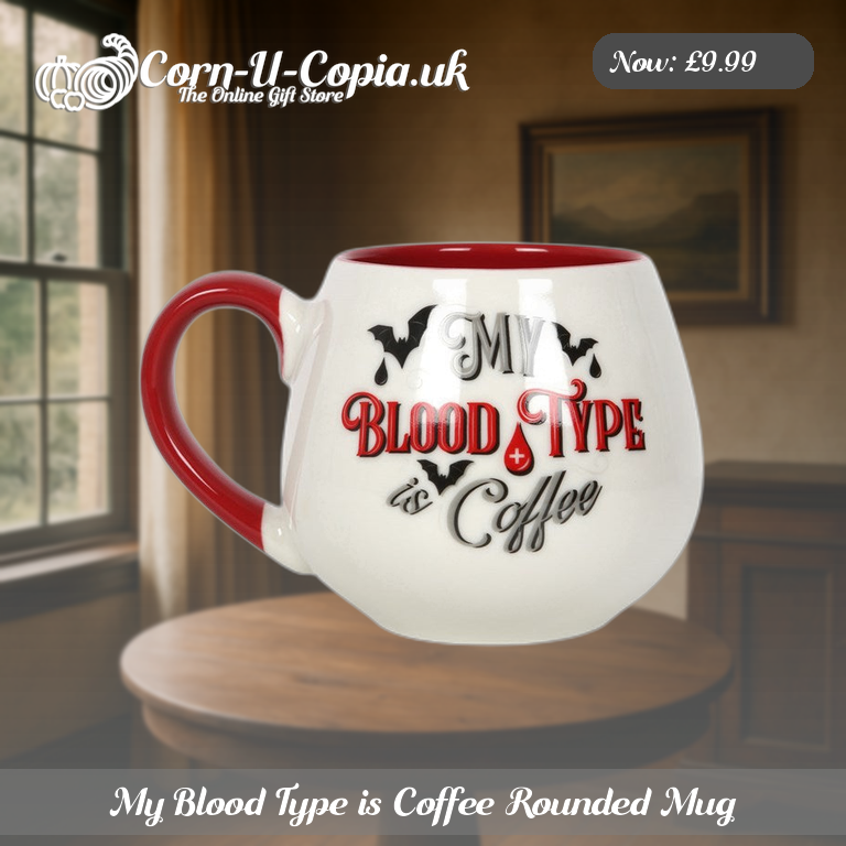 My Blood Type is Coffee Rounded Mug Ad 3