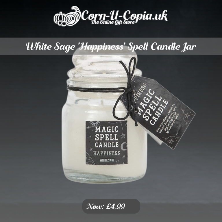 White Sage 'Happiness' Spell Candle Jar Ad 4