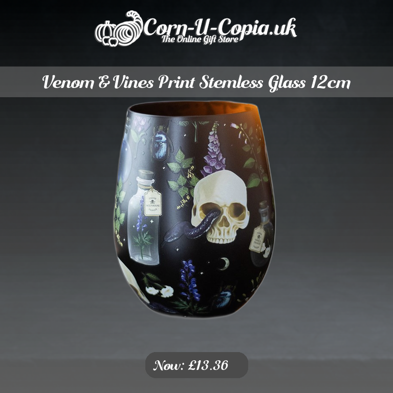 Venom & Vines Print Stemless Glass 12cm Ad 4