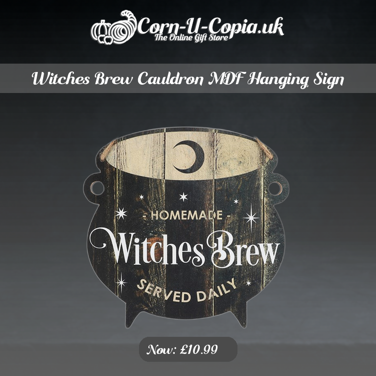 Witches Brew Cauldron MDF Hanging Sign Ad 4