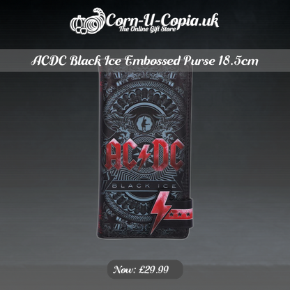 ACDC Black Ice Embossed Purse 18.5cm Ad 4