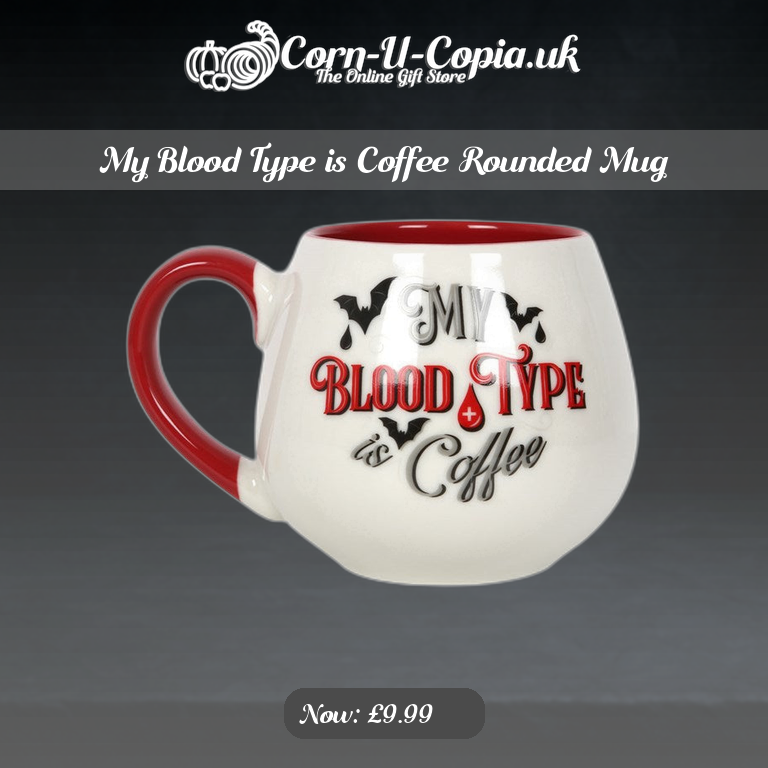 My Blood Type is Coffee Rounded Mug Ad 4
