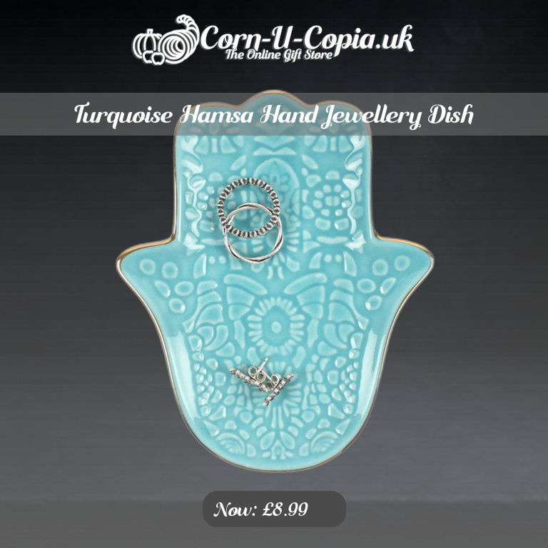 Turquoise Hamsa Hand Jewellery Dish Ad 4