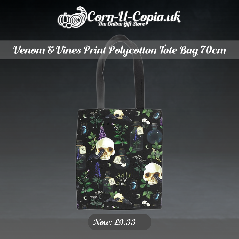 Venom & Vines Print Polycotton Tote Bag 70cm Ad 4